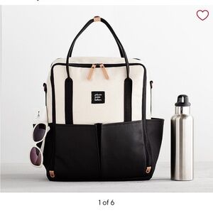 Petunia Pickle Bottom Black and White Diaper Bag